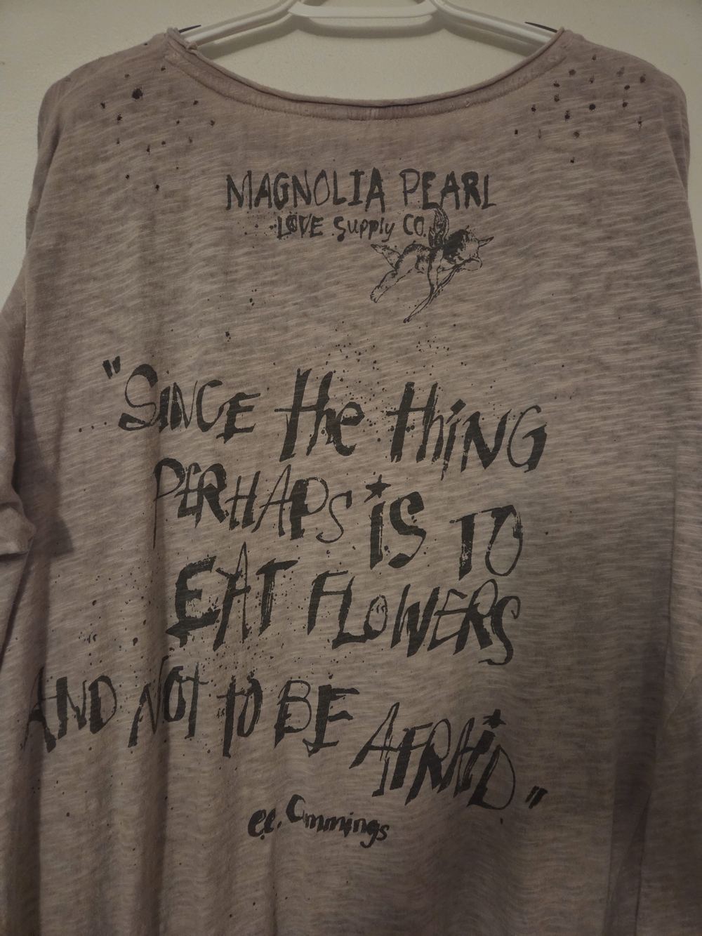 Magnolia Pearl Dusty Mauve Graphic Tee Dress with Cherub Print - Picture 5 of 5